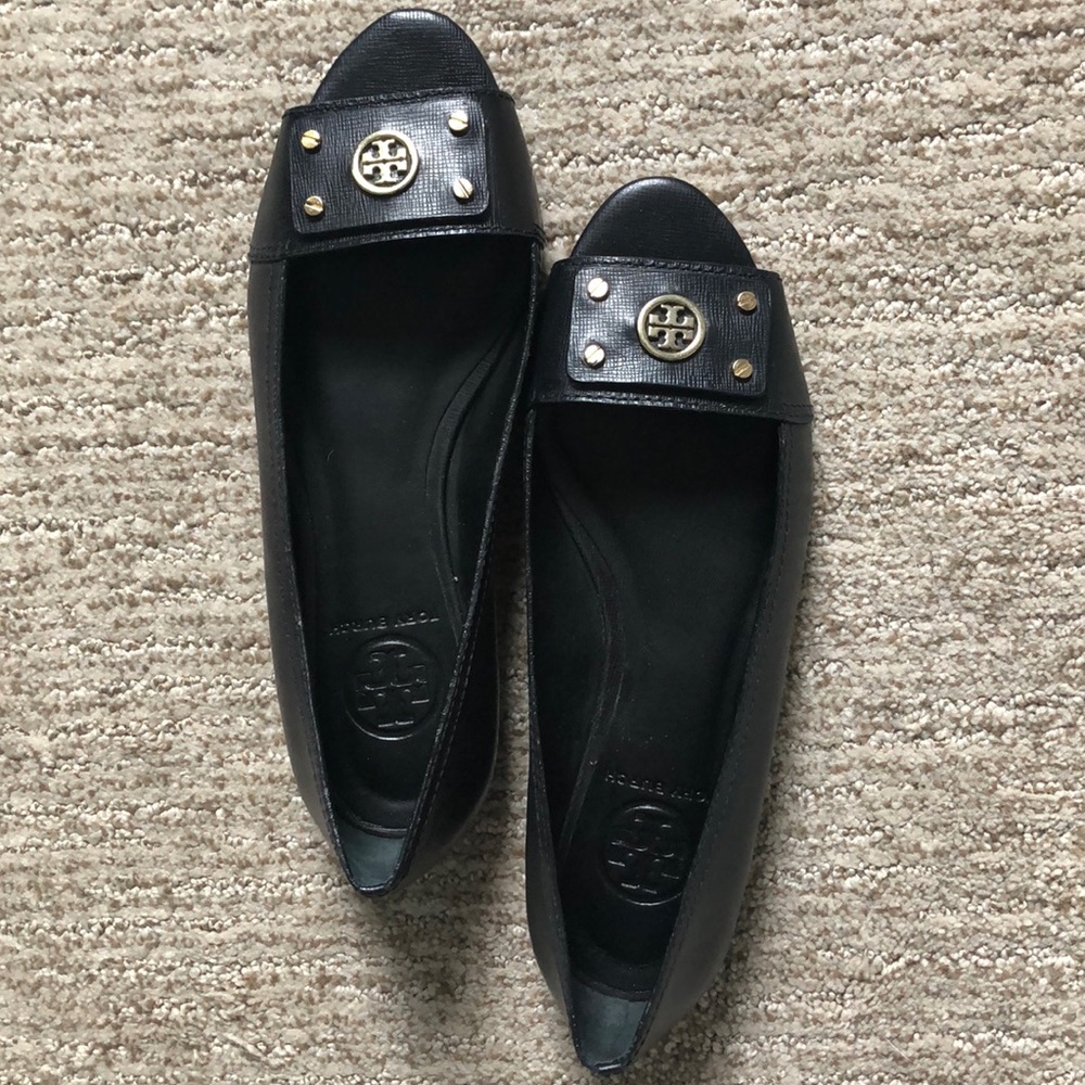 Tory Burch Peep Toe Flats